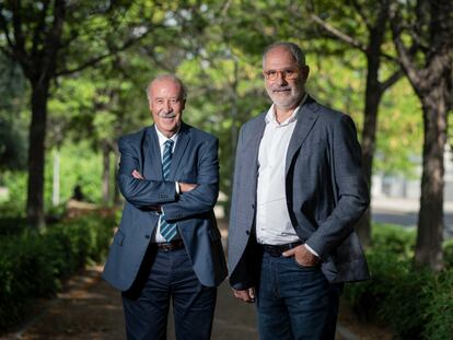 Vicente del Bosque y Andoni Zubizarreta, en Madrid.