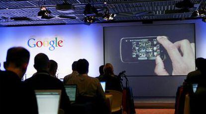 La presentación del nuevo móvil de Google, en Mountain View (Californi).