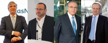 Francisco Reynés, José Aljaro, Isidro Fainé y Rafael Villaseca.