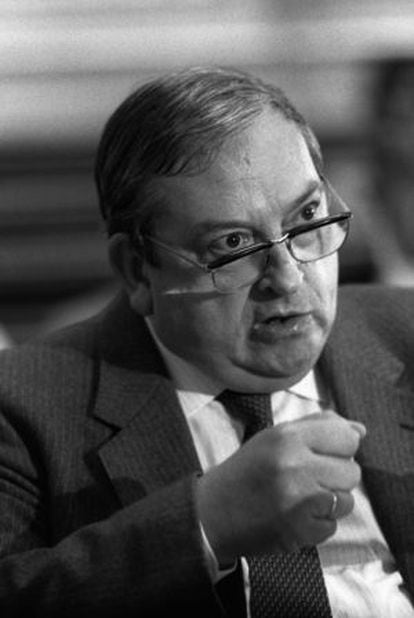 El historiador Jacques Le Goff, en Madrid en 1985.