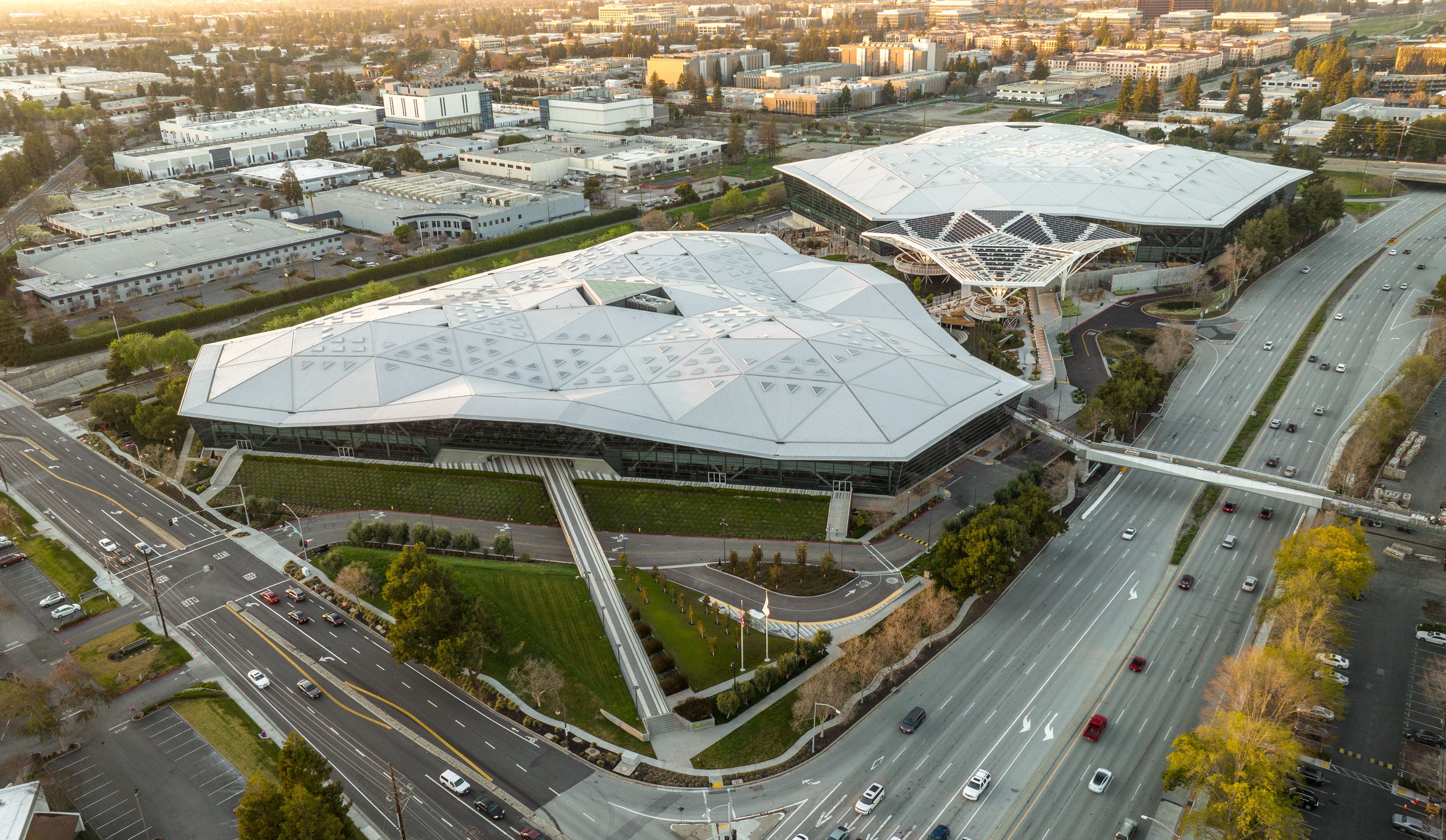 Vista aérea de la sede de Nvidia en Santa Clara (California), en una imagen facilitada por la compañía.