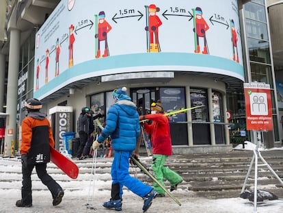 Turistas en Verbier el pasado 11 de diciembre.