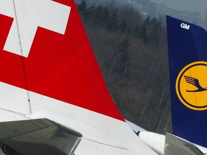 Swiss y Lufthansa, aerolíneas de Lufthansa Group.