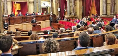 Segunda jornada de investidura de Quim Torra en el pleno del Parlament.