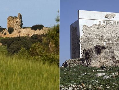 El Castillo de Matrera, antes y después de ser restaurado.