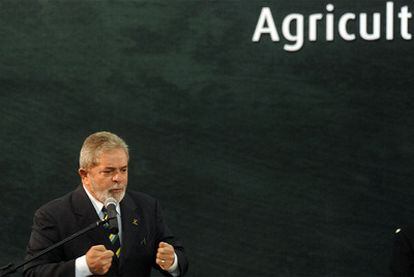 Luiz Inácio Lula da Silva pronuncia un discurso durante un acto en Brasilia el pasado lunes.