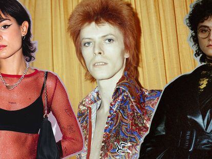 Natalia Lacunza, David Bowie y Ella Emhoff.