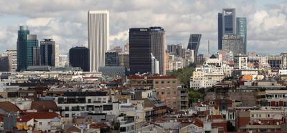 Vista de Azca, centro de negocios de Madrid.