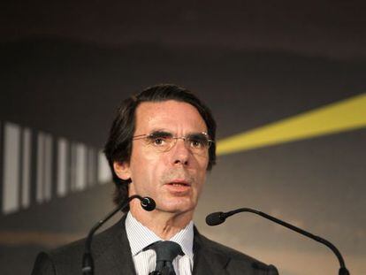 José María Aznar, durante la inauguración del I Foro Global de Sostenibilidad en Madrid.