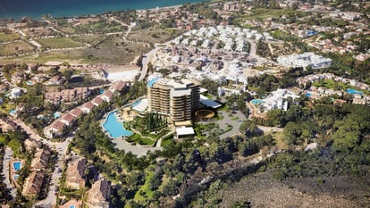 Recreación de la futura reforma del hotel Incosol en Marbella (Málaga)