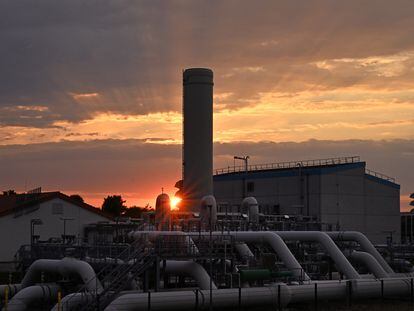Estación de compresión de gas de Eischleben, en Alemania, en agosto.