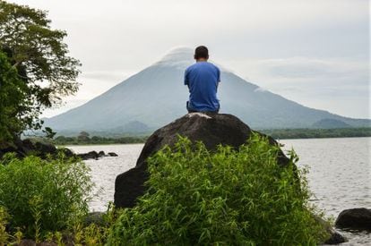 Vista de la isla de Omepete, situada en el lago Nicaragua.