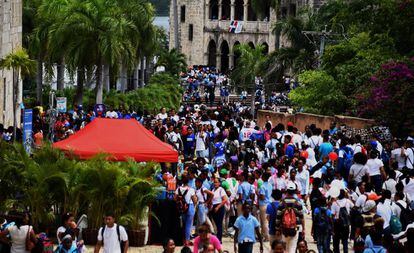 Visitantes de la Feria del Libro de Santo Domingo de 2019.