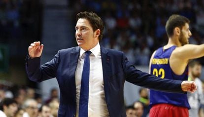 Xavi Pascual, a la final de Lliga entre Barça i Madrid.