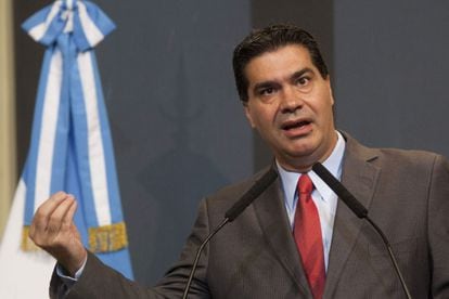 Jorge Capitanich en una rueda de prensa