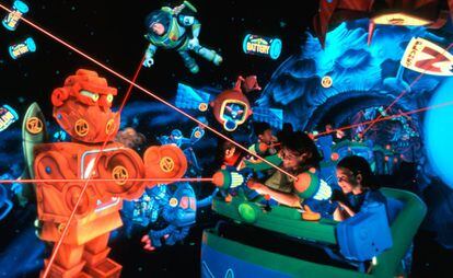 La atracción Buzz Lightyear Laser Blast, de 'Toy Story', en Disneyland París.