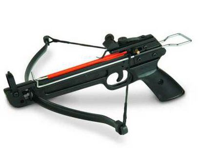 Una pistola ballesta, cuyo coste aproximado es de 100 euros, similar a la usada por el agresor.