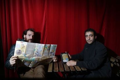 Fernando S&aacute;nchez-Cabezudo y Juan garc&iacute;a Calvo, creadores de Storywalker. 