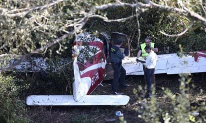 Avioneta accidentada junto a la AP-9.