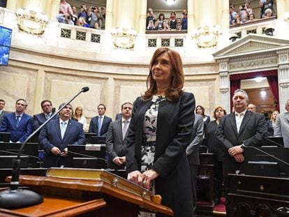 Cristina Fern&aacute;ndez de Kirchner, el pasado 29 de noviembre, cuando jur&oacute; como senadora.