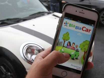 Un usuario utiliza la plataforma BlaBlaCar.