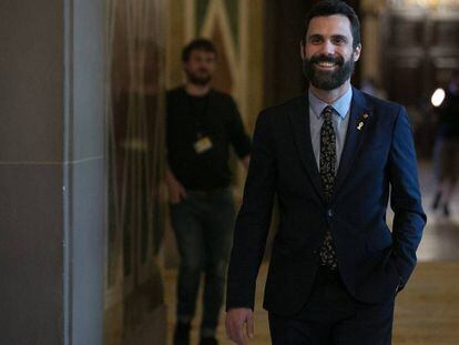 El presidente del Parlament, Roger Torrent, este miércoles.