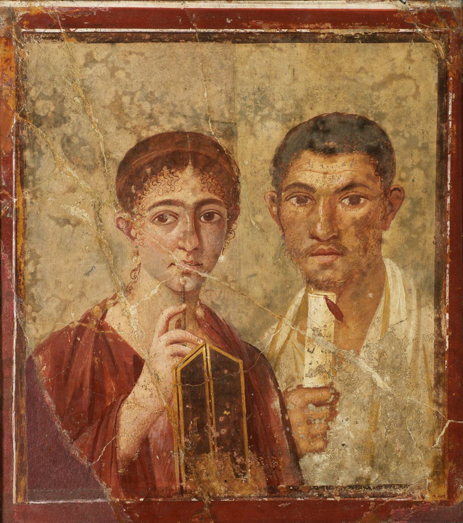 Mosaico de la Villa de los Papiros, en Pompeya.