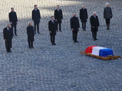 Dignatarios europeos han despedido este viernes en París al expresidente de la Comisión Europea Jacques Delors.