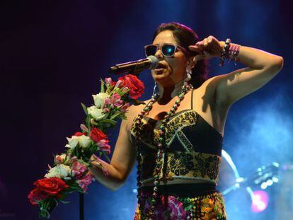 Lila Downs, anoche en La Mar de Músicas.