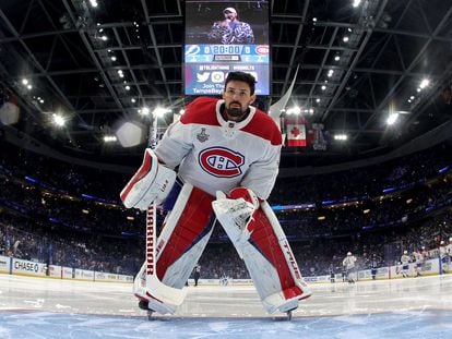 Carey Price, en la final de hockey hielo entre los Canadienses y Tampa Bay el pasado 28 de junio.