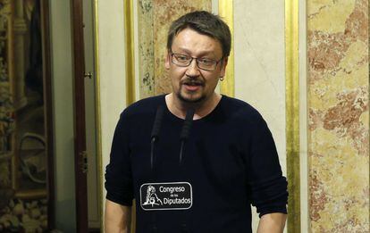 El portavoz de En Comú Podem en el Congreso, Xavier Domènech.
