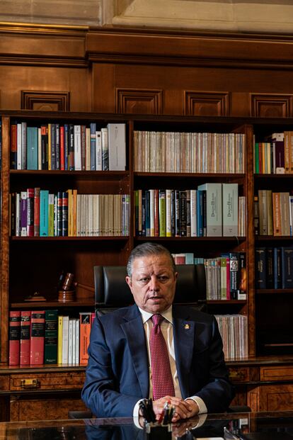 Arturo Zaldívar, durante la entrevista en la Suprema Corte.
