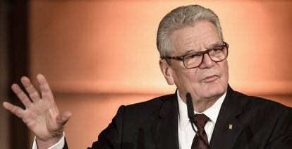 El presidente alem&aacute;n, Joachim Gauck, pronuncia un discurso en Berl&iacute;n el pasado 3 de enero.