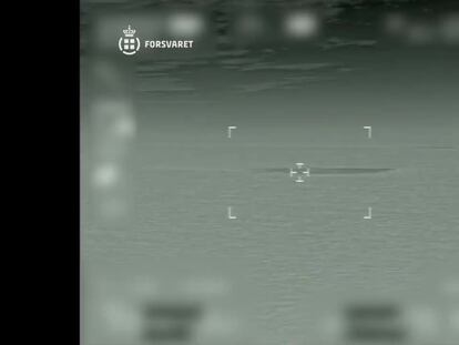 Imágenes captadas por la armada danesa en el lugar del escape de gas