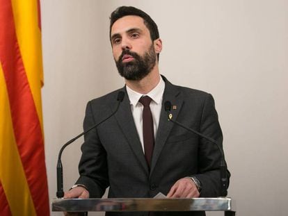 El president del Parlament, Roger Torrent, dijous passat.