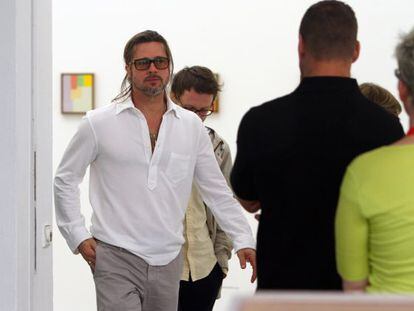 Brad Pitt, durante su visita a la Feria Documenta