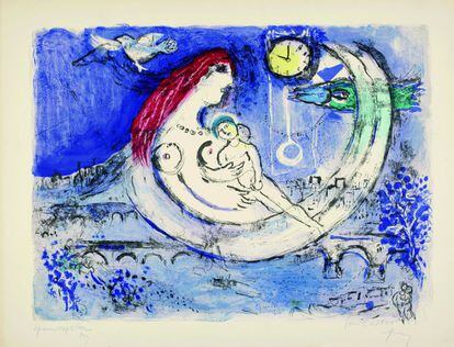 'Paisaje azul', 1958. © VEGAP, Madrid, 2016 - Chagall®