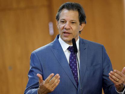 El ministro de Hacienda de Brasil, Fernando Haddad, en un evento en Brasilia en agosto.