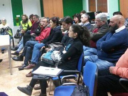 Integrantes de las organizaciones que han suscrito #iniciativagua2015 en M&aacute;laga.