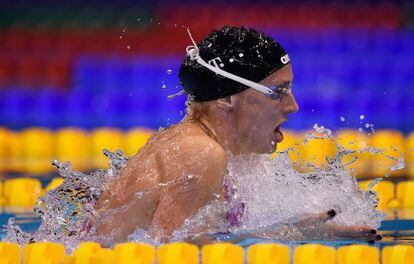 La húngara Katinka Hosszu en los 200m estilos en los Europeos de Berlín.