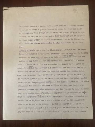 Uno de los poemas de Picasso, mecanografiados por Sabartés y corergidos por Dora Maar.