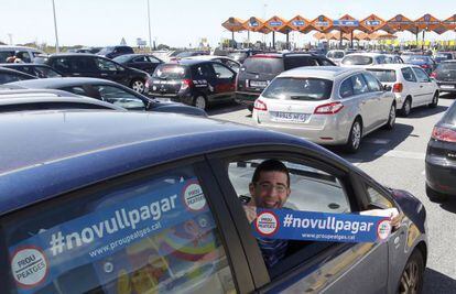 Los automovilistas se rebelaron en Barcelona contra los peajes.
