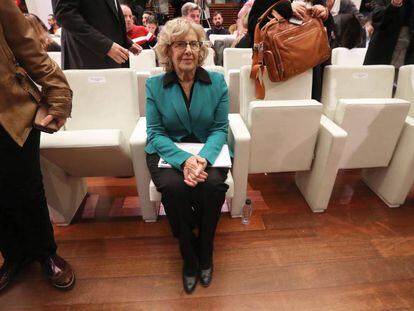 La alcaldesa de Madrid, Manuela Carmena, en la exposición urbana 