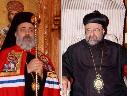 Los dos obispos secuestrados. A la izquierda, Boulos Yazigi. A la derecha, Yuhanna Ibrahim.