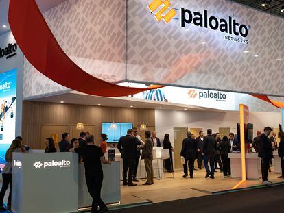 Stand de Palo Alto Networks en una edición del Mobile World Congress en Barcelona.