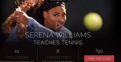 Serena Williams promociona sus clases