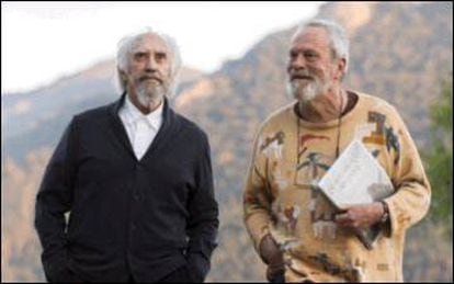 Jonathan Pryce y Terry Gilliam, en el rodaje.