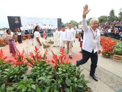 Andrés Manuel López Obrador en Palenque