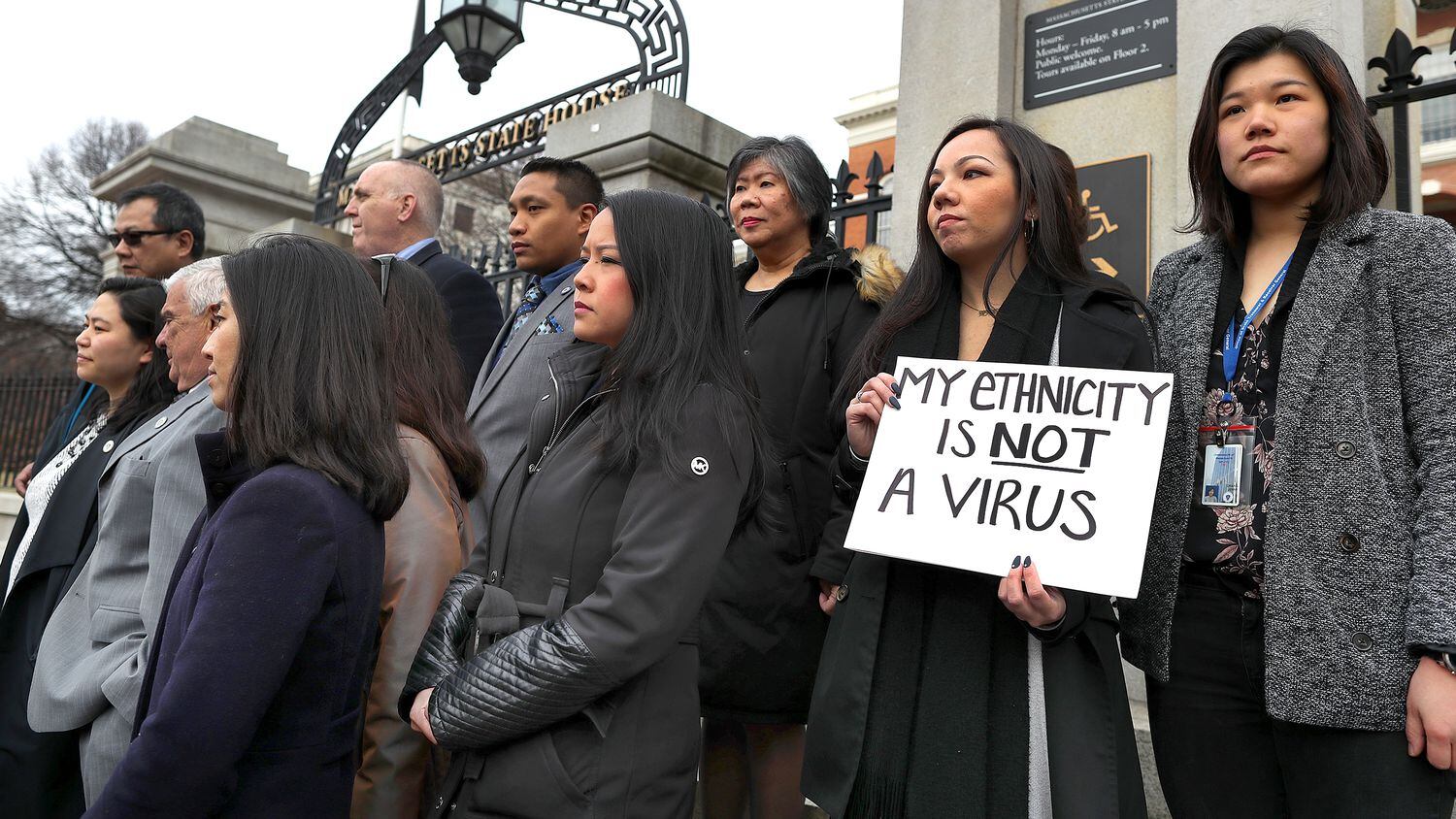 Acto de condena por los ataques racistas contra la comunidad asiática en EE UU, el pasado día 12 en Boston.