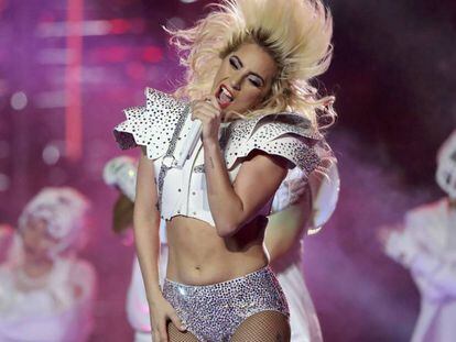 La cantante Lady Gaga durante su actuaci&oacute;n en la Super Bowl, el pasado 5 de febrero.